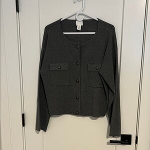 H&M Charcoal Knit Sweater NWOT
